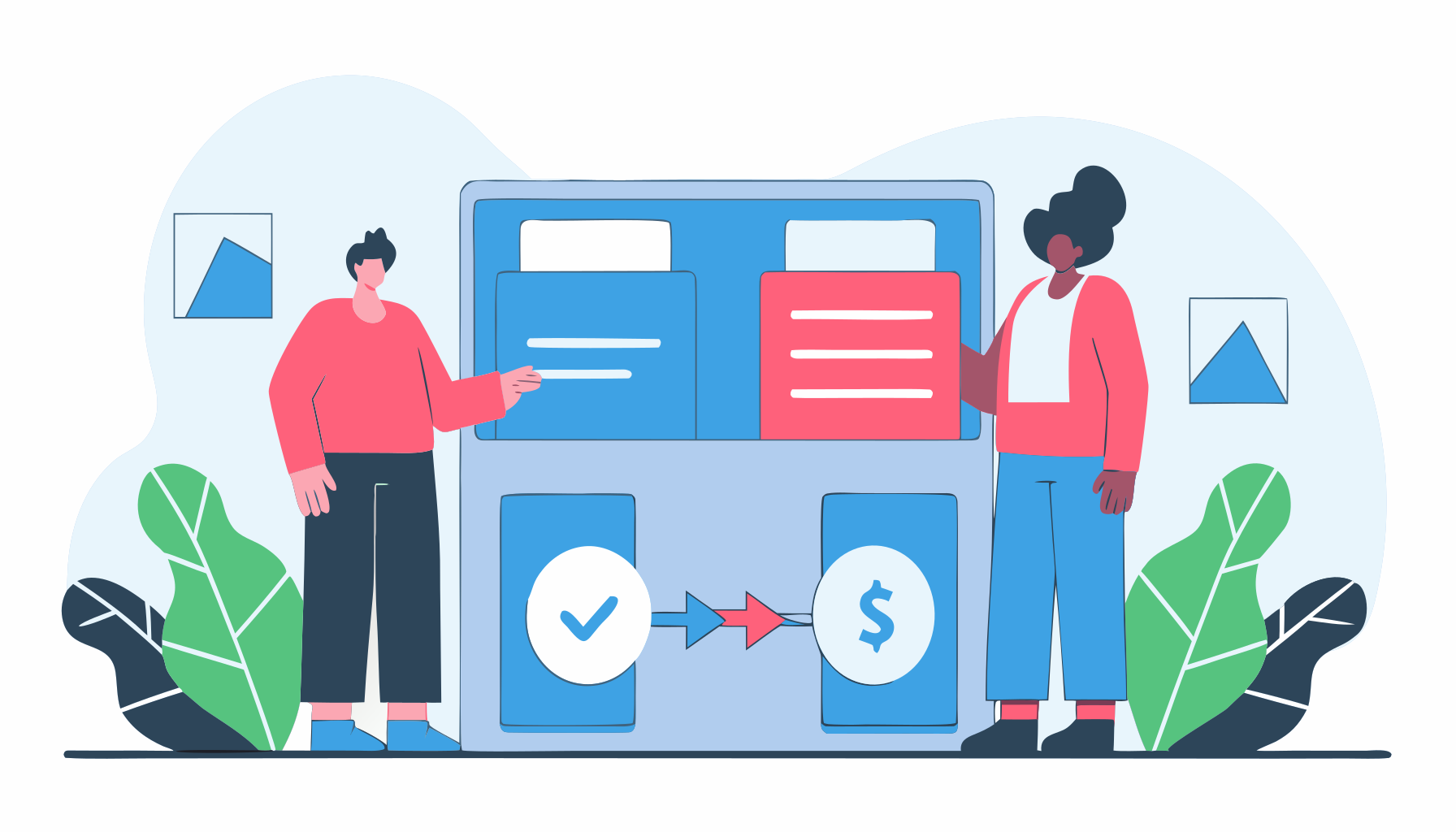 Vector flat illustration for How to improve business cash flow without debt
