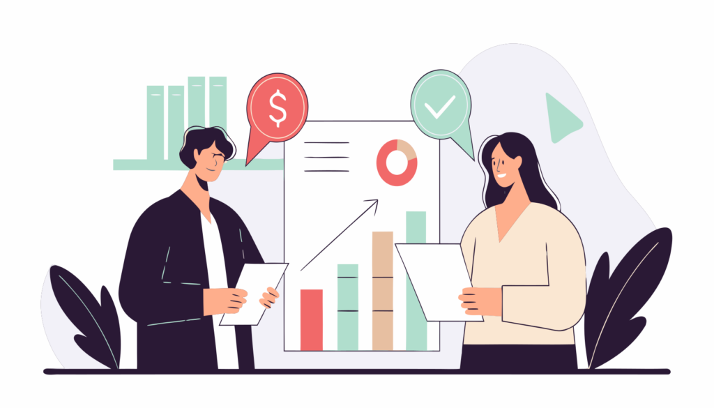 Vector flat illustration for Invoice factoring companies: An executive guide